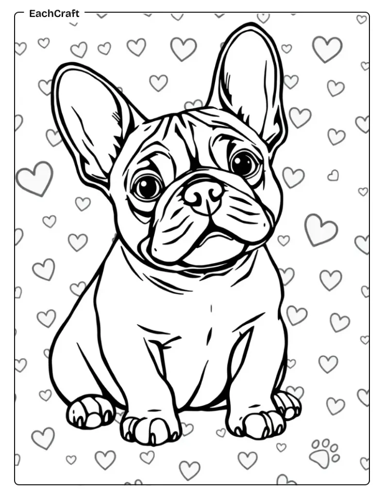 Charmng french bulldog showing emotion