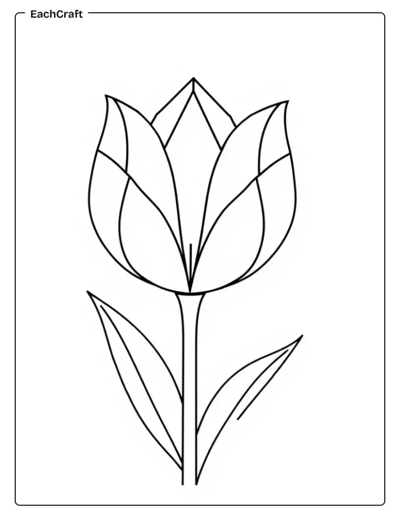 Geometric tulip design