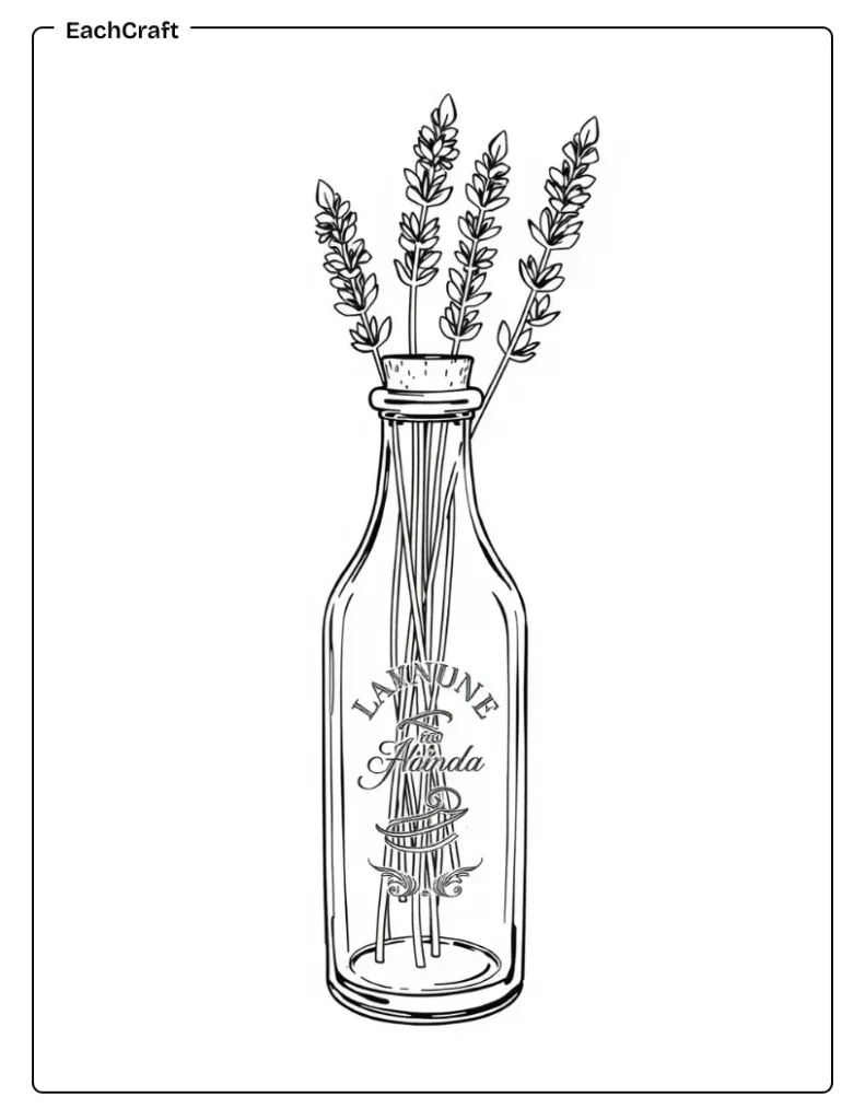 Lavender in glass bottle