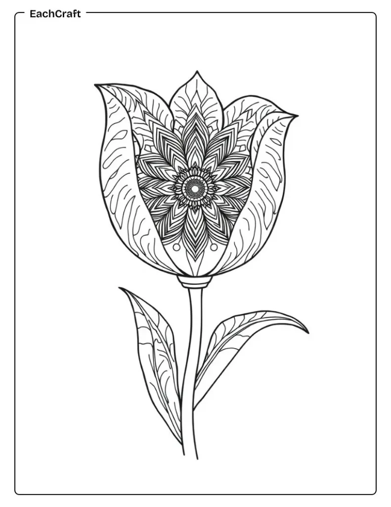 Mandala tulip design