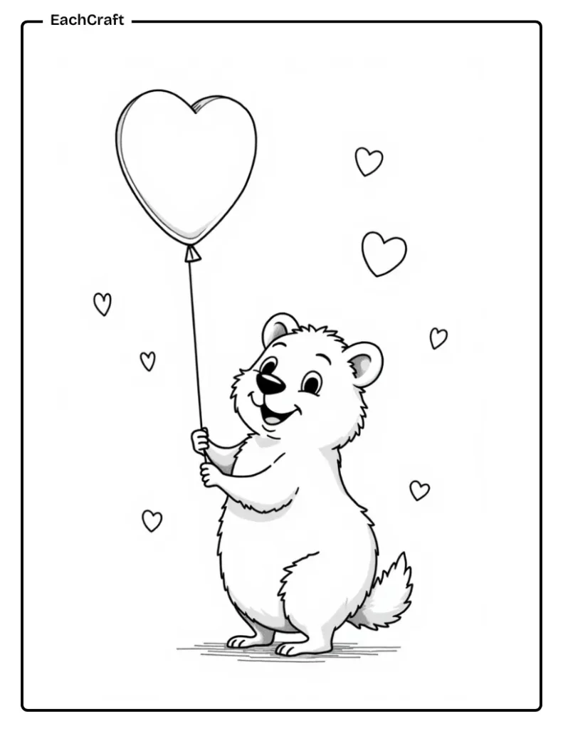 Romantic balloons floating in air