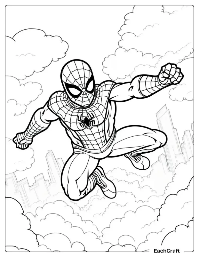 Spider man in cloud