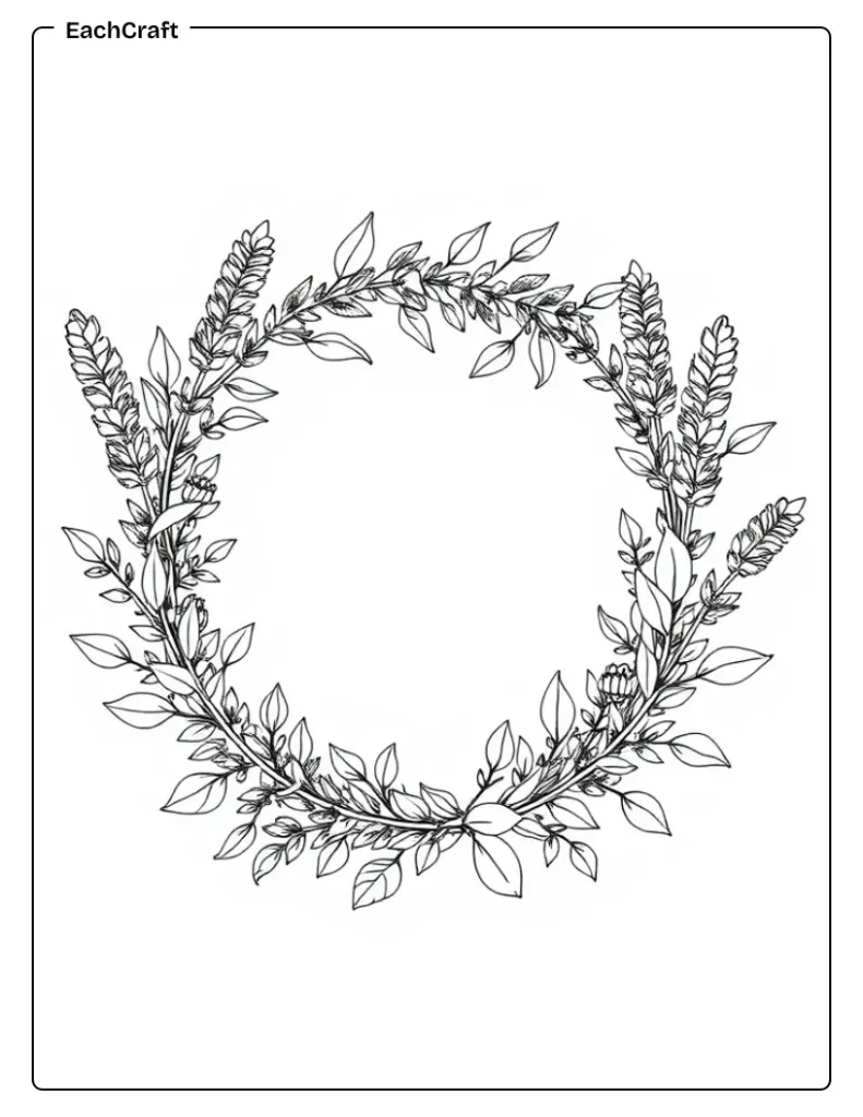 Unique lavender wreath