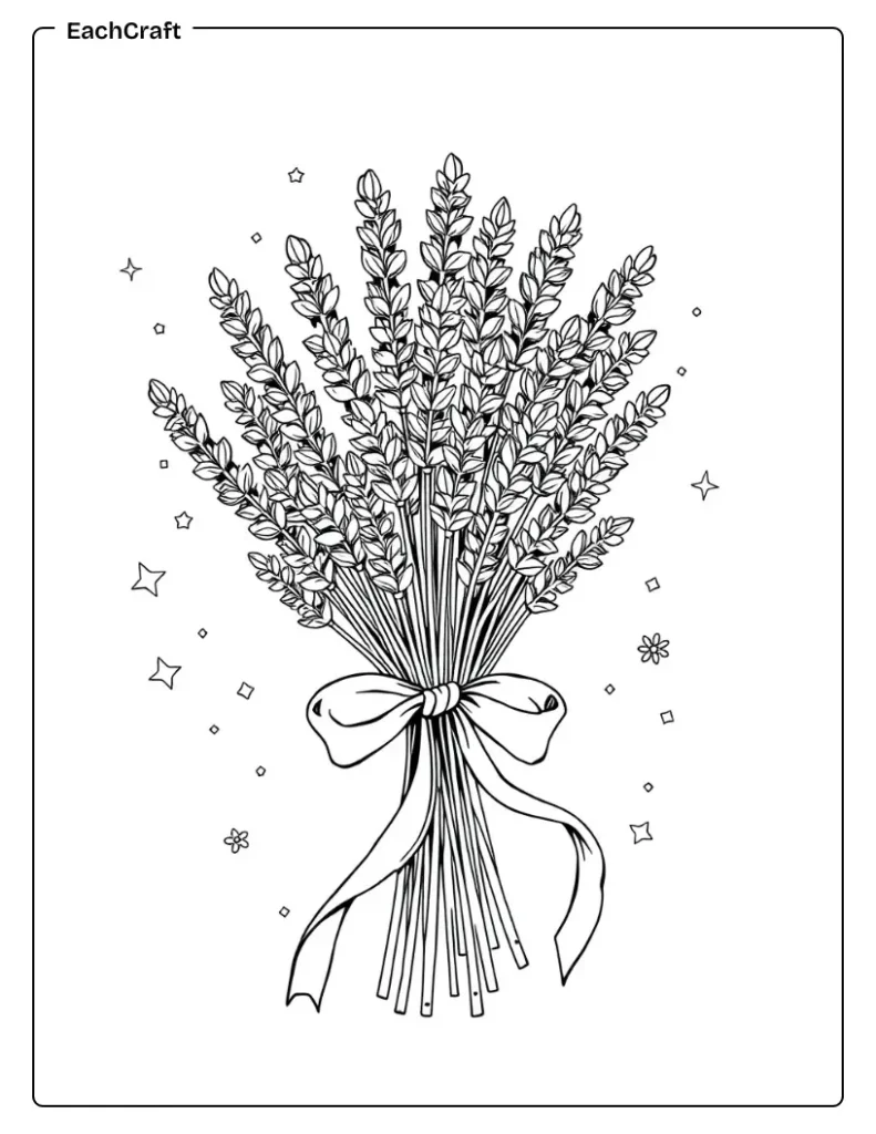 Bouquet of lavender with star